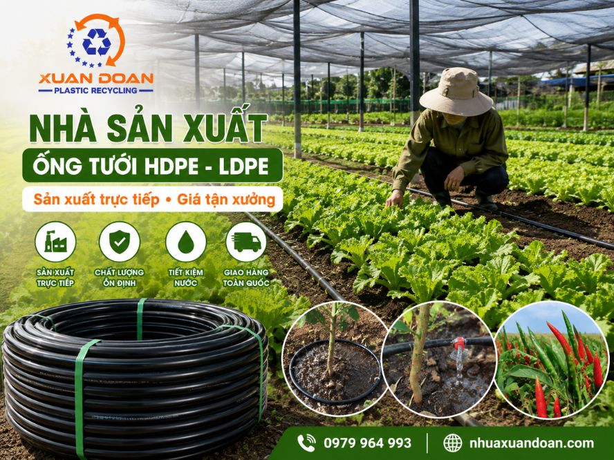 Sản Xuất Ống LDPE - HDPE trực tiếp tại nhà máy Nhựa Xuân Đoàn