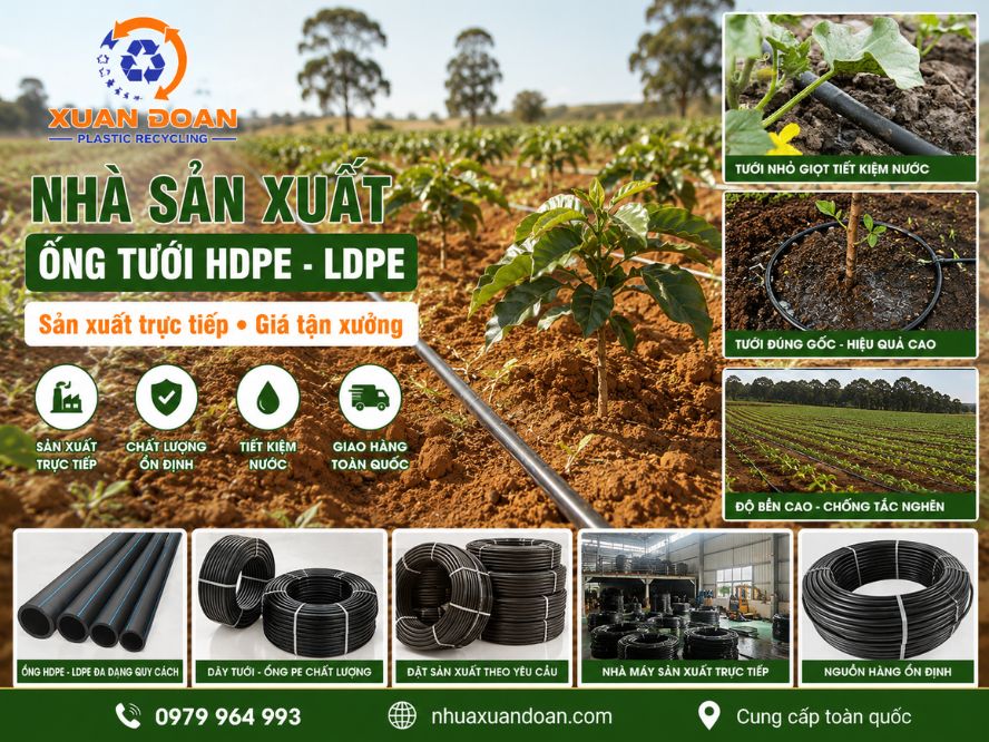 Sản Xuất Ống Tưới HDPE và LDPE chất lượng tại Nhựa Xuân Đoàn